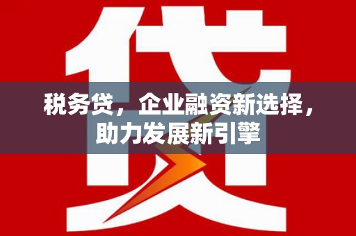 龙井税务贷，企业融资新选择，助力发展新引擎